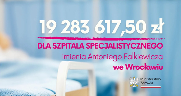 19 283 617,50 zł dla szpitala we Wrocławiu!
